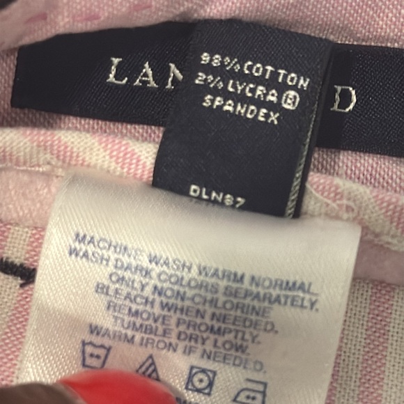 Lands’ End Green Corduroy with Flowers Pants - Picture 4 of 16